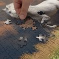 thumbnail image 4 of Ambesonne Animal Jigsaw Puzzle Durable Cardboard, Andalusian Horse Dusk, 1000 pcs, White Orange Green, 4 of 5
