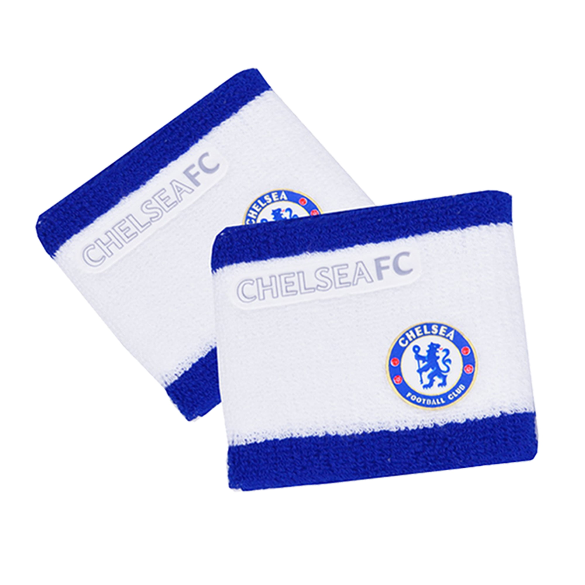Chelsea FC Official 2 Tone Football Crest Sport Wristbands Pack Of 2