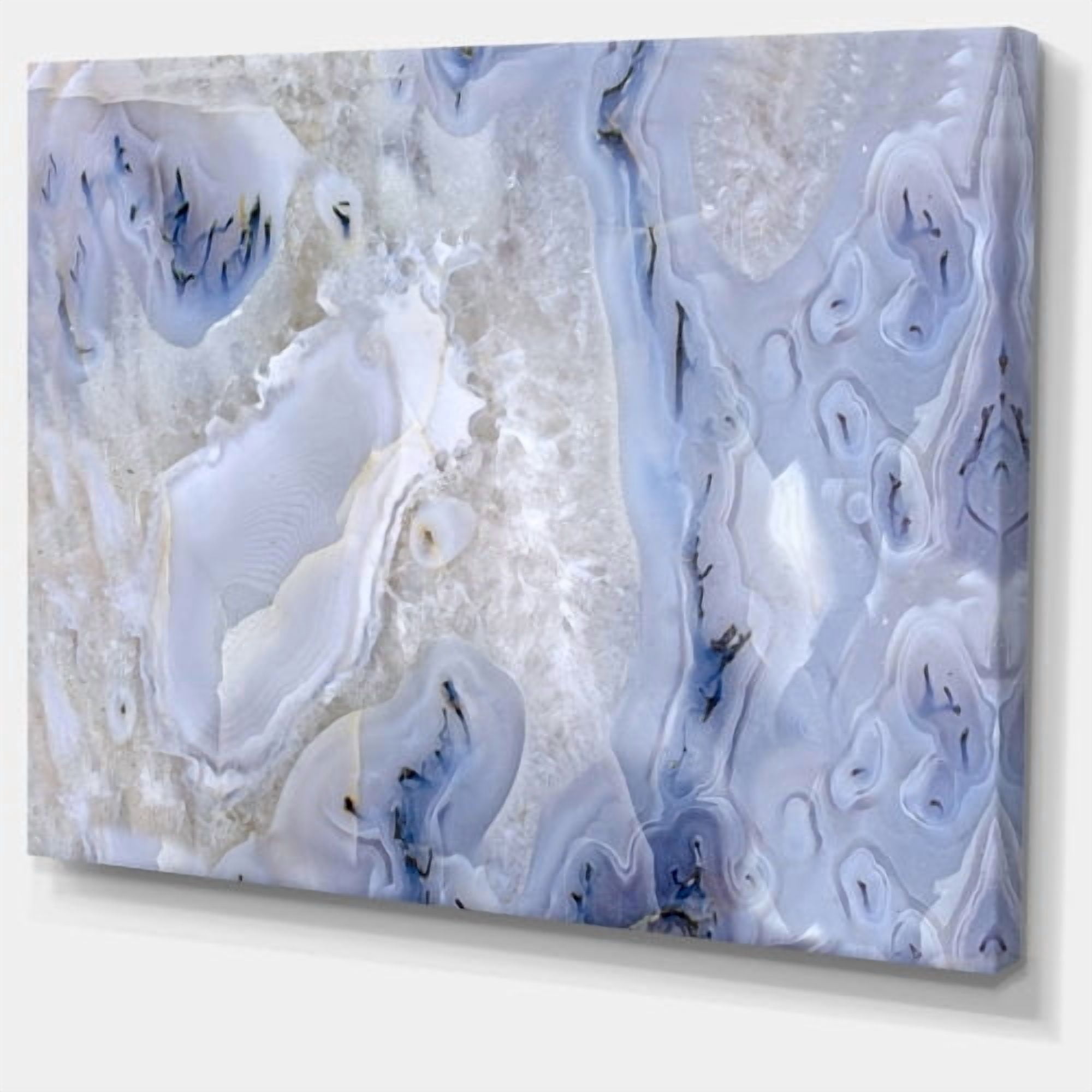 Designart 'Agate Stone Background ' Abstract Canvas Wall Art Print