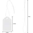 thumbnail image 3 of Monebena White Price Tags with String - 500PCS Pre-Strung String Tags for Pricing, Paper Hang Tags Merchandise Tags, Garage/Yard Sale Tags Clothing Tags Jewelry Tags for Labeling 1.88 x 1.1 Inch M01, 3 of 8