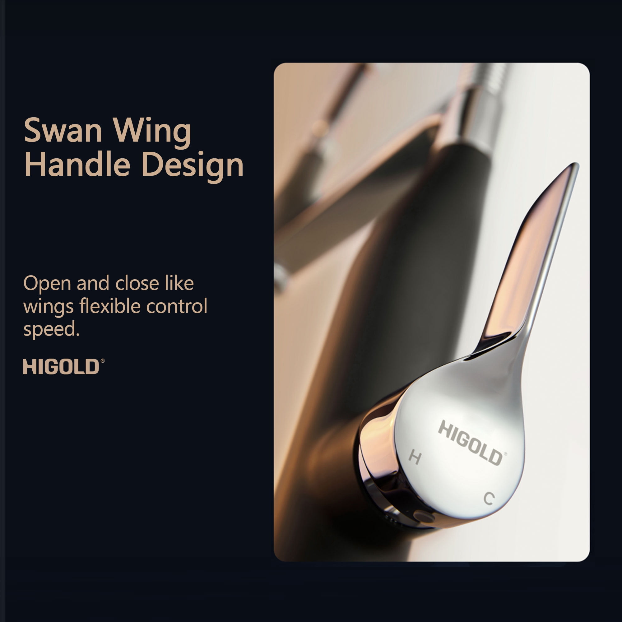 HIGOLD BN3.0 Pull Down Kitchen Faucet with Spring Neck Design, Stainless Steel and Matte Black Finished
