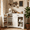 White, variant on 42’’ Coffee Bar Cabinet and Coffee Station, Noelse Buffet Cabinet with Storage Drawers, Small Pantry with Door Shelves for Kitchen Living Room, White
