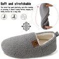 thumbnail image 4 of BERANMEY Soft Memory Foam Slippers for Women and Men, Fuzzy Curly Fur House Slippers with Non-Slip Rubber Sole, Cozy Indoor Closed Back Home Shoes for Family, 4 of 9