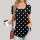 thumbnail image 2 of Blusa con estampado de manga corta y cuello cuadrado informal cómoda a la moda para mujer OAVQHLG3B Store  lin121212, 2 of 4