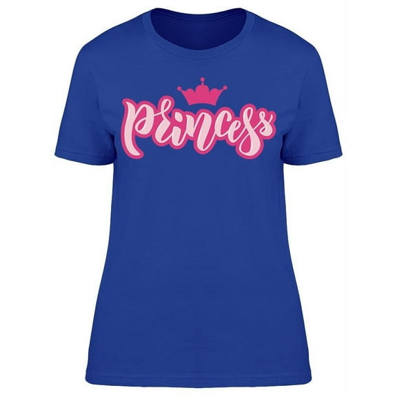 Princess Pink Crown Font T-Shirt Women -Image by Shutterstock, Female x-Large
