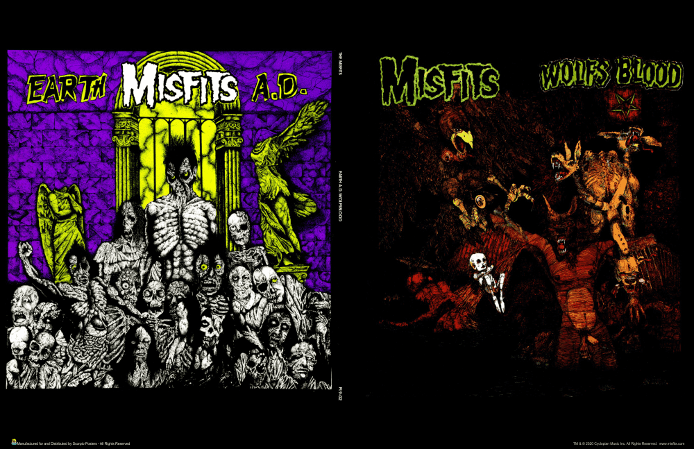 Misfits Earth A.D./Wolfs Blood Front & Back Album Covers Mini Poster - Laminated 17.5