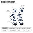 thumbnail image 2 of Vsdgher Navy Blue Anchor Crew Socks for Men & Women, Breathable Casual Athletic Ankle Socks, 2 of 6