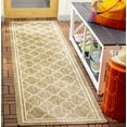 thumbnail image 3 of SAFAVIEH Courtyard Alina Geometric Quatrefoil Indoor/Outdoor Runner Rug, Brown/Bone, 2'3" x 6'7", 3 of 15