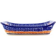 thumbnail image 3 of Polish Pottery 7½-inch Platter with Handles (Bold Poppies Theme) Signature UNIKAT Hand Painted in Boleslawiec, Poland + Certificate of Authenticity, 3 of 6