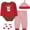 First Christmas Red, variant on Infant Boy Halloween Outfit Set with Bodysuit, Pants, Hat & Socks (Grey Boo Ghost Pumpkin, 3 months)
