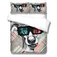 thumbnail image 1 of Conjunto de camas Perro Impresionado Edredón Cubiertas Pillowcases Niños Durmiendo Artículos para el hogar Modelo lindo Patrón de Mascotas Conjuntos de cama de verano M LYSHDW2109250010 3 Piezas kenally HA012376-04, 1 of 7