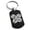 Black, variant on Stainless Steel Aso Samurai Crest Engraved Dog Tag Keychain Keyring