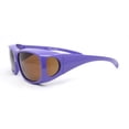 thumbnail image 3 of Polarized Pop Color Rectangle 62mm Fit Over Sunglasses Over Glasses Purple - Brown, 3 of 4