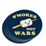 S'Mores Not Wars Funny Humor Novelty Coaster Set
