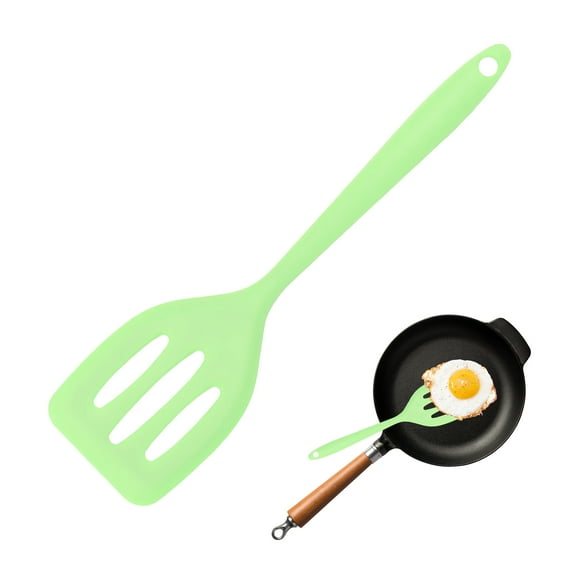 ACDANC Silicone Spatula,One-Piece Flexible Silicone Silicone Spatula for Cooking,Soft Heat Resistant Design Small Spatula,Green,8.11*2.17*0.79in
