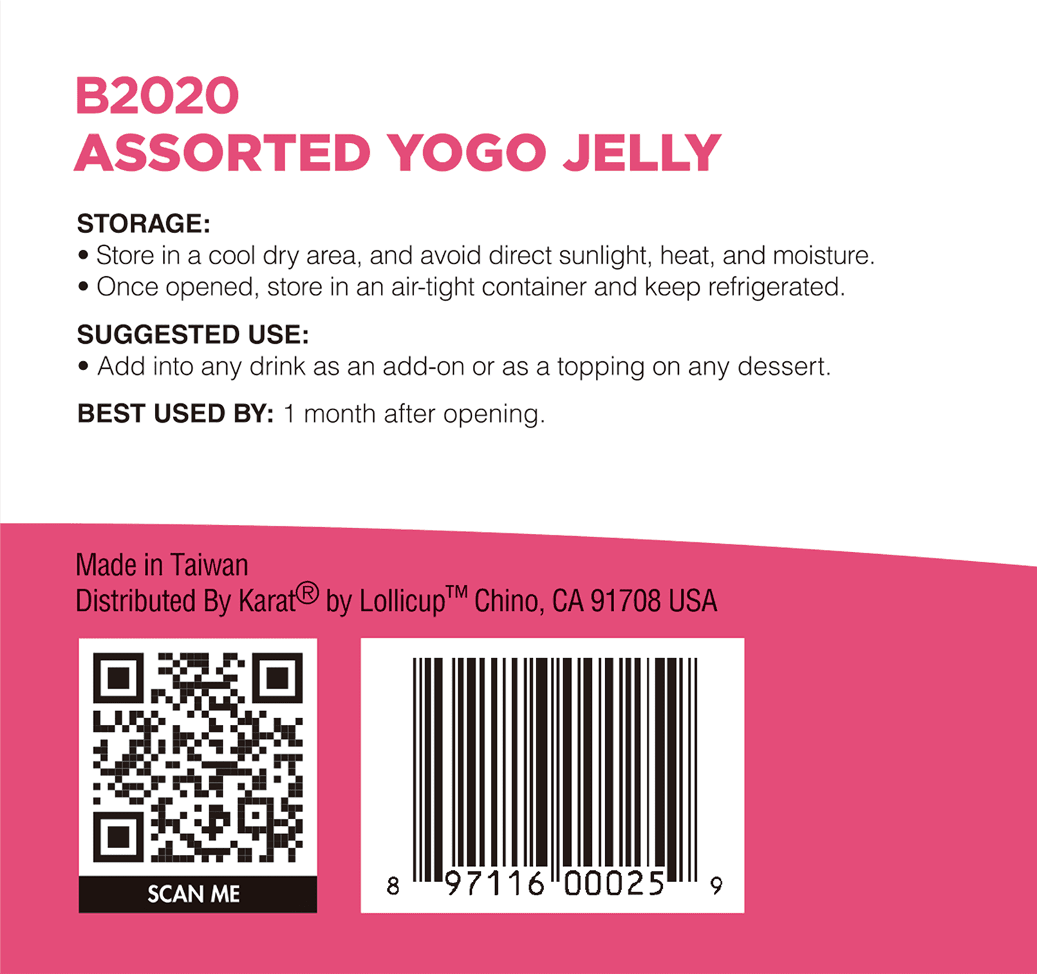 Tea Zone Assorted Yogo Jelly (8.4 lbs)