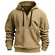 thumbnail image 1 of Sudadera holgada con capucha para hombre y mujer, camisa informal con cremallera y múltiples bolsillos, talla grande, 2024, 1 of 3