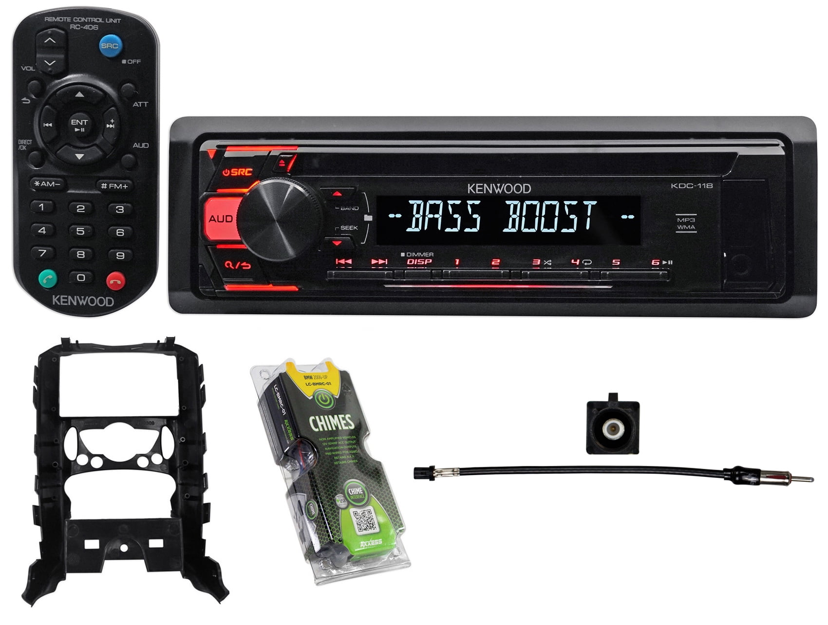 Kenwood 1Din CD Player Receiver Stereo MP3/Aux+Remote For 20072010 Mini Cooper