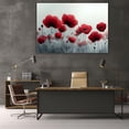 thumbnail image 5 of Mudket Red Flower Flowers in Mist Canvas Wall Art, Floral Botanical Wall Decor, Framed Ready to Hang Artwork for Living Room Bedroom Office - 12"L x 8"W, 5 of 10