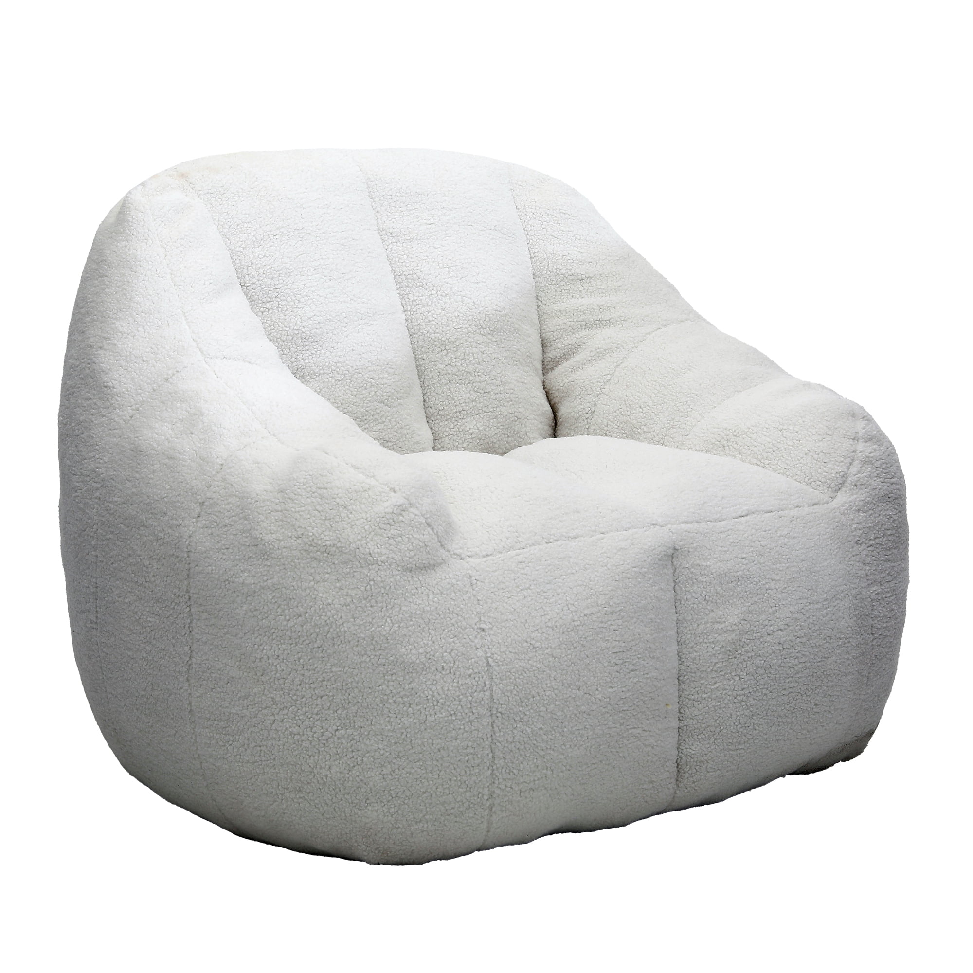 Tufted Memory Foam Bean Bag Chair with Filler, Fluffy Faux Fur Lazy Sofa, Comfy BeanBag for Dorm, Apartment and Living Room