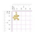thumbnail image 3 of 14k Yellow Gold, Best Friends Sharing Puzzle 2 Pieces Pendant Charms Laser Engraved 15mm with 20" Dainty Neck Chain, 3 of 7
