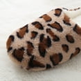 thumbnail image 6 of Chenyee Women's Leopard Fuzzy Slippers Winter Warm Comfortable Memory Foam Non Slip Indoor House Shoes, 6 of 7