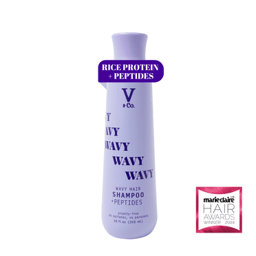 V&Co. Beauty Wavy Hair Nourishing Shampoo with Peptide Technology, 12 oz, for Adults & Teens