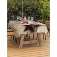 thumbnail image 3 of Outdoor Tablecloth with Umbrella Hole for Patio/Picnic/Party/Camping, Western Star Brown Waterproof Table Cloth Rectangle Table Cover Washable, Farmhouse Berry Botanical Vintage (60"x 102"), 3 of 9