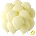thumbnail image 1 of Globos de fiesta Bezente de látex amarillo pastel, 30 cm, paquete de 100, 1 of 7