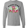 thumbnail image 3 of Inktastic Grandmother of the Bride Roses and Daisies Long Sleeve T-Shirt, 3 of 5