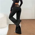 thumbnail image 6 of Women's Casual Pants Flare Leggings with Animal Print Slim Fit High Waist Stretchy Casual Yoga Workout Daily Wear Slacks for Women, 6 of 7