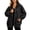A05 Black, variant on Women's Oversized Denim Jacket Zip Up Long Sleeve Jean Coat with Hood Casual Fall Baggy Outerwear Lightweight Windbreaker with Pockets Fashion Layering