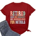 thumbnail image 5 of Leesechin Women's Summer Graphic Letter Print Tee Short Sleeve Round Neck T Shirt Tops Red, 5 of 6