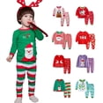 thumbnail image 2 of Conjuntos de pijamas de algodón para niños y niñas, ropa de dormir de primavera y otoño para Navidad, 2 of 4