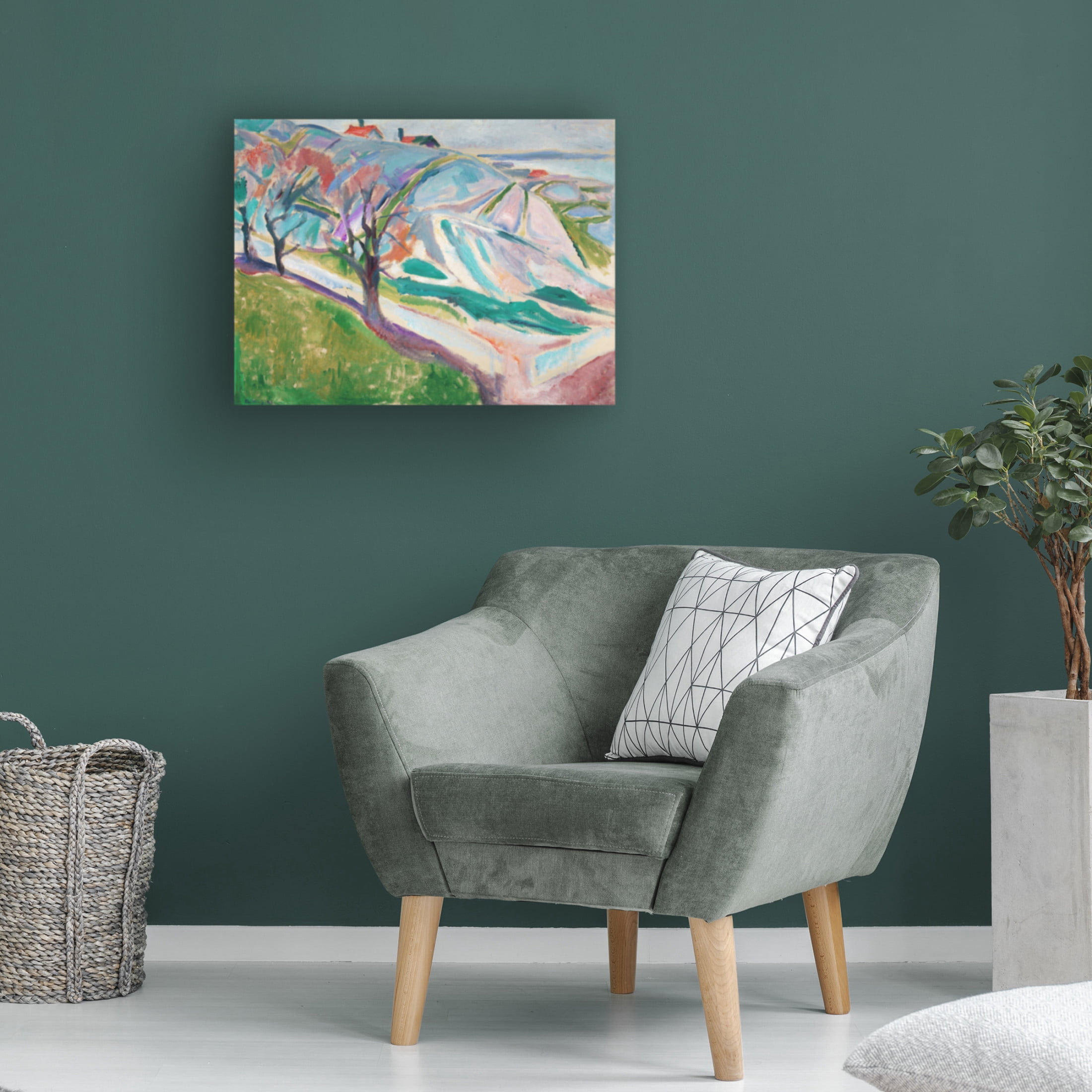 Trademark Fine Art Edvard Munch Munch Colorful Landscapes I Canvas Wall Art