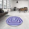 thumbnail image 4 of Ahgly Company Machine Washable Indoor Rectangle Transitional Slate Blue Area Rugs, 2' x 3', 4 of 7
