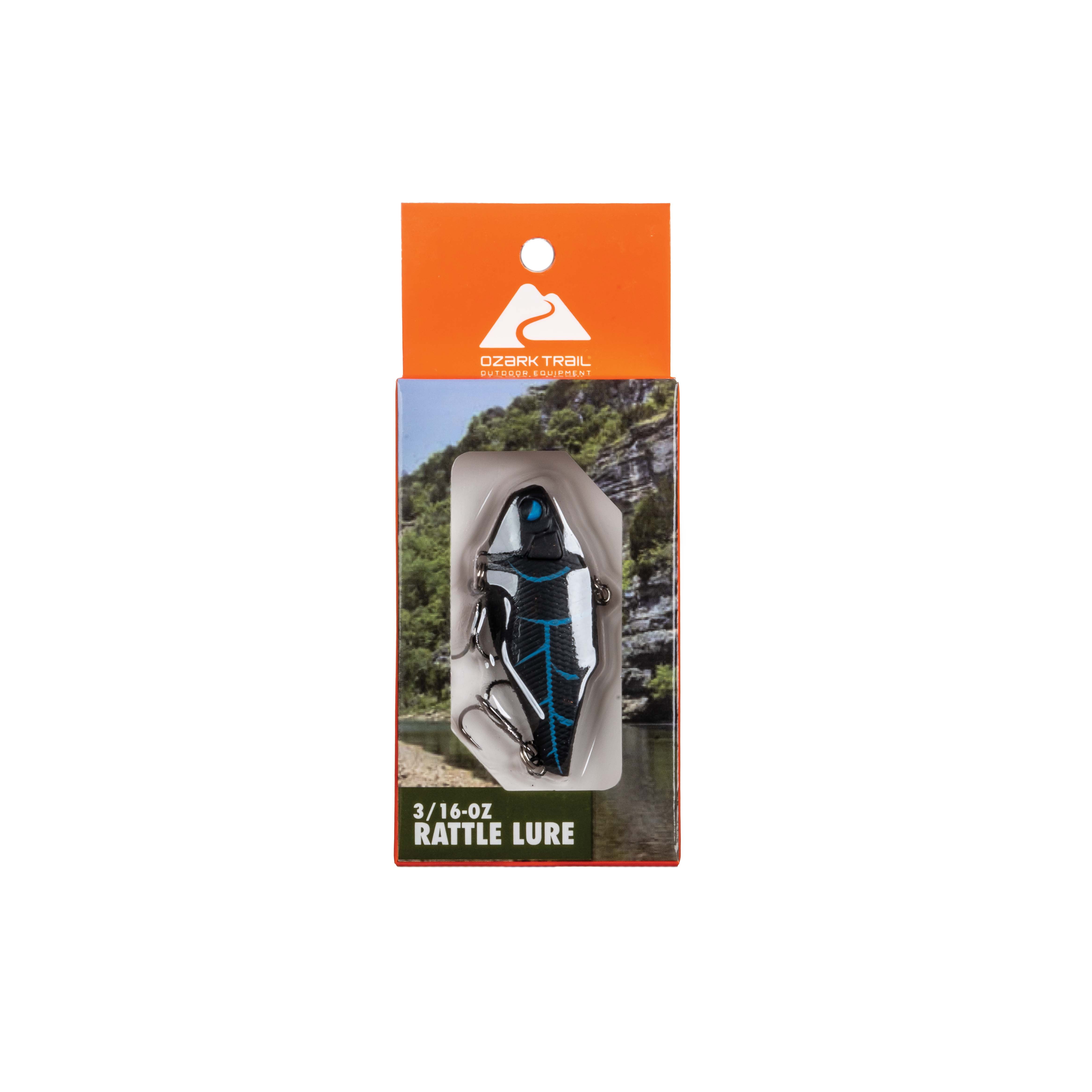 (3 pack) Ozark Trail Freshwater Rattle Fishing Lure, Nightwalker, 3/16 oz
