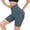 Blue, variant on Women's Seamless High Waisted Biker Shorts Sculpting Compression Workout Shorts
