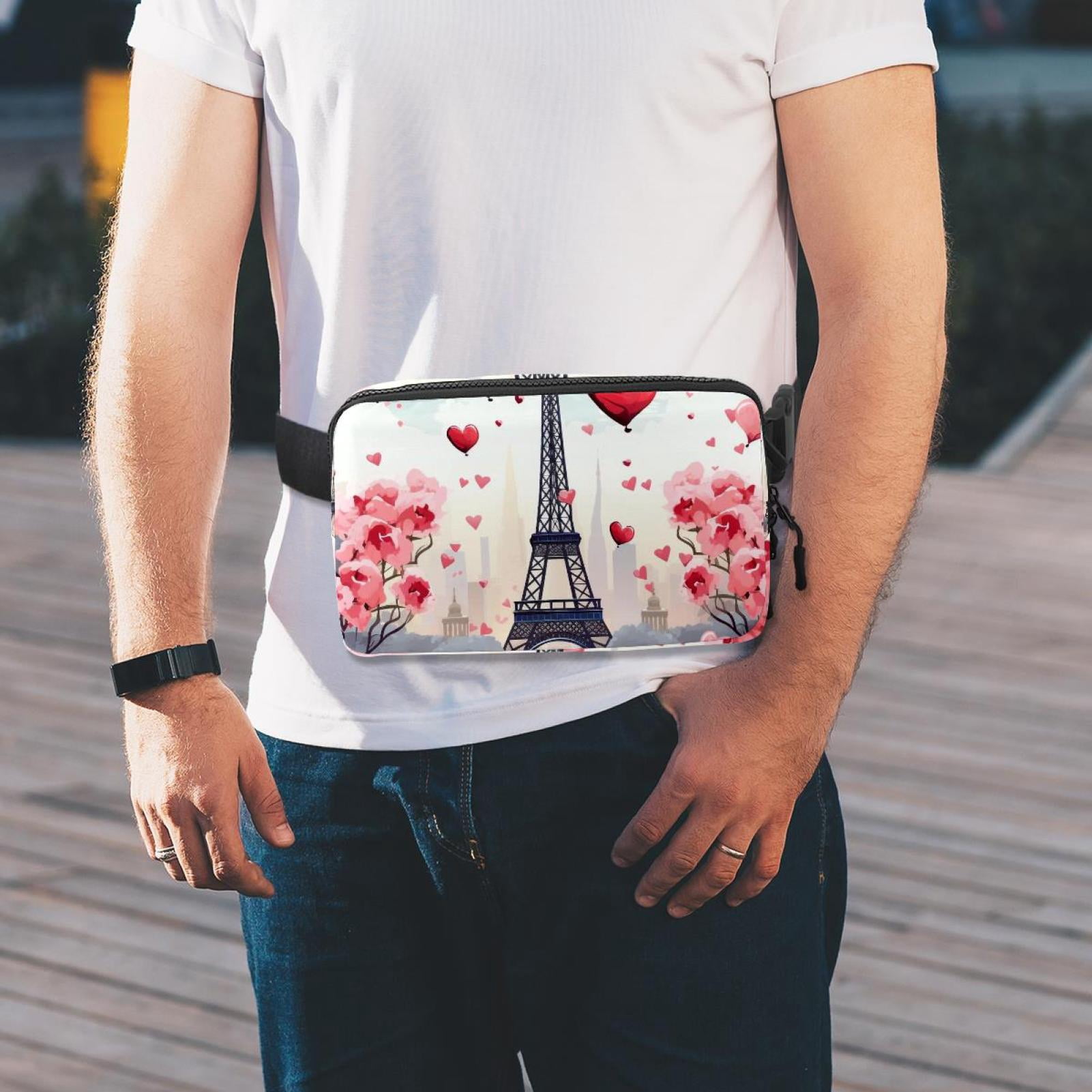 Valentine's Day Lightweight, Adjustable Fanny Pack with Extension Strap - Unisex Crossbody Bag & Waist Bag