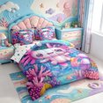 thumbnail image 2 of Manfei Ocean Axolotl 7-Piece Twin Bedding,Cute Animal Bedding Comforter Set,Polkadot Reversible, 2 of 7