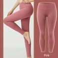 thumbnail image 2 of Sngxgn Lined Leggings Women Thick High Waisted Leggings Winter Warm Tights(Pink,XXL), 2 of 9