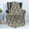 thumbnail image 4 of Flower Soft Flannel Fleece Throw Blanket, Flowers and Leaves Pattern on Pale Colored Background Botanical Style Composition, Cozy Plush for Indoor and Outdoor Use, 50" x 70", Multicolor, by Ambesonne, 4 of 5