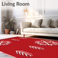thumbnail image 2 of ODIKA 2'x3' Machine Washable Non-Slip Area Rug, Tannenbaum Greeting Jolly Entryway Festive Hearth Accent High Traffic Rug with Pad, Red, 622176, 2 of 8
