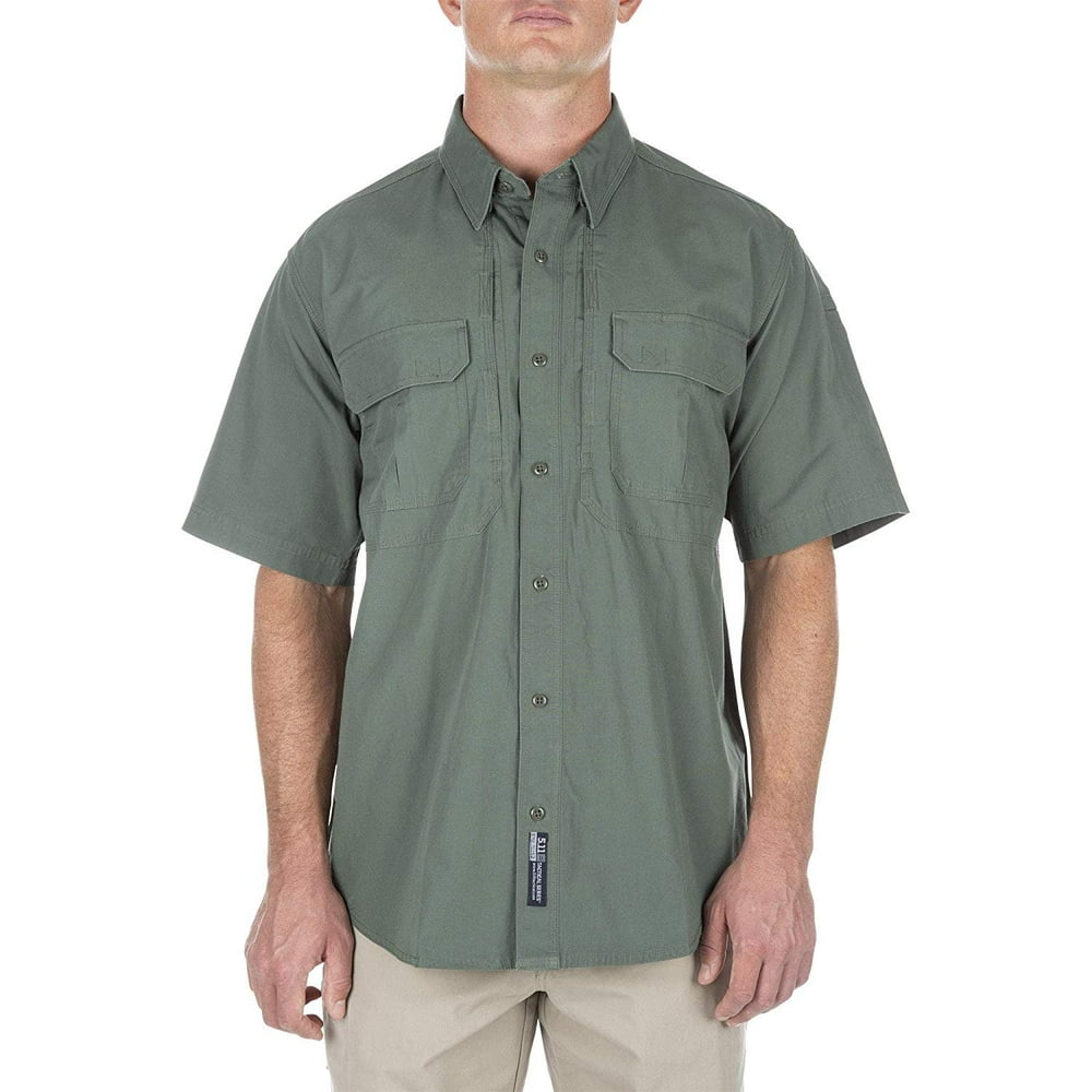 5.11 Tactical - Short Sleeve Cotton Tactical Shirt, OD Green - Walmart ...