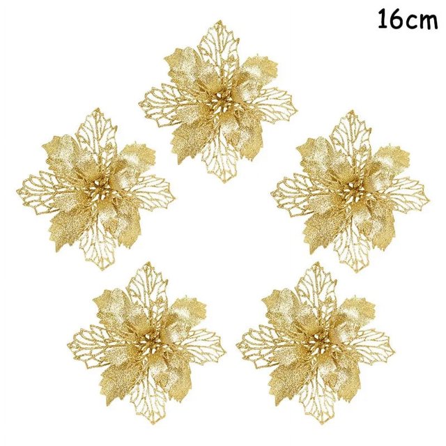 Rama de cono de pino, flor artificial de baya roja de Navidad, decoraciones para árboles de Navidad, embalaje de regalo ornamental, corona DIY para el hogar, 5 uds.