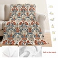 thumbnail image 5 of Boho Floral Blanket Soft Cozy Warm Throw Blanket for Couch, Plush Fuzzy Flannel Fleece Blankets for Sofa, Farmhouse Vintage Red Blue Flower Plant Bed Blankets Lightweight Gifts for Women, 40"x50", 5 of 9
