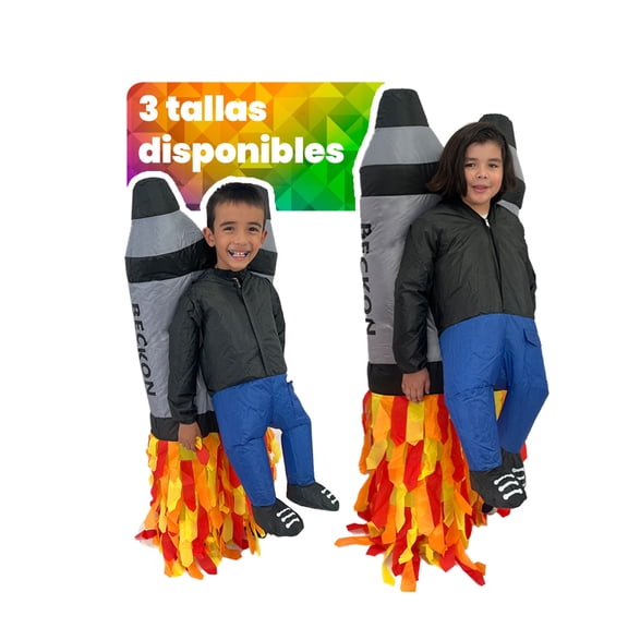 Disfraz Inflable De Halloween Cohete Espacial Rocket Nave space Bk Disfraces  Toda Ocasión Talla Chica