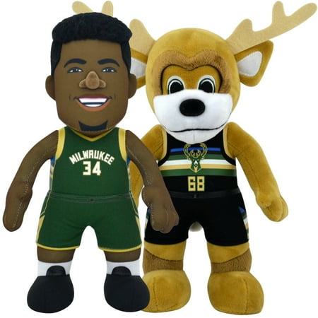 Milwaukee Bucks Bundle-Giannis Antetokounmpo and Mascot Bango 10" Plush Figures