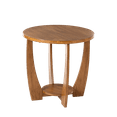 thumbnail image 7 of COZAYH Modern Rustic Farmhouse Stability Medium Density Fiberboard Circle End Table, Brown, 7 of 7
