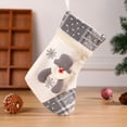 thumbnail image 4 of RV 3 piezas nuevo calcetín de Navidad gris blanco decoraciones de Navidad muñeco de nieve bolsa de regalo de Navidad árbol de Navidad colgante 26,5*17 cm brillar  Electrónica, 4 of 5